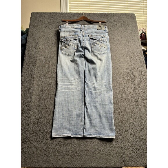 Salvage By Buckle Jeans Mens 36x30 Mayhem Bootcut Regular Fit Stretch Y2K Flap